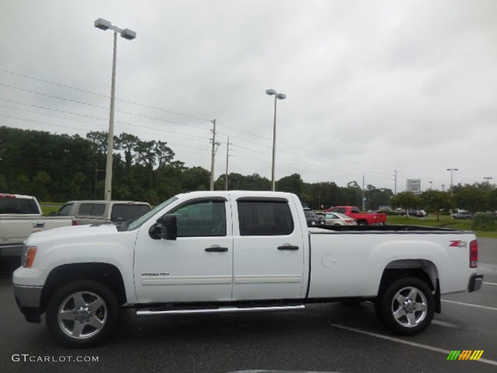 Summit White 2012 GMC Sierra 2500HD SLE Crew Cab 4x4 Exterior Photo #106093910