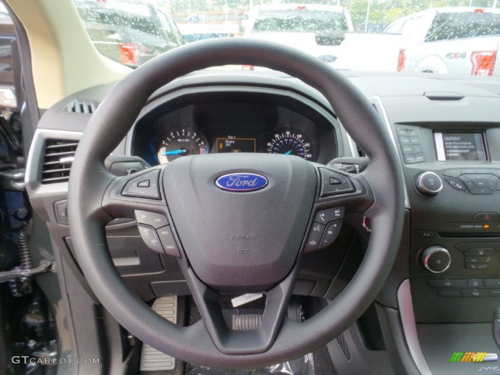 2015 Ford Edge SE AWD Dune Steering Wheel Photo #106095085