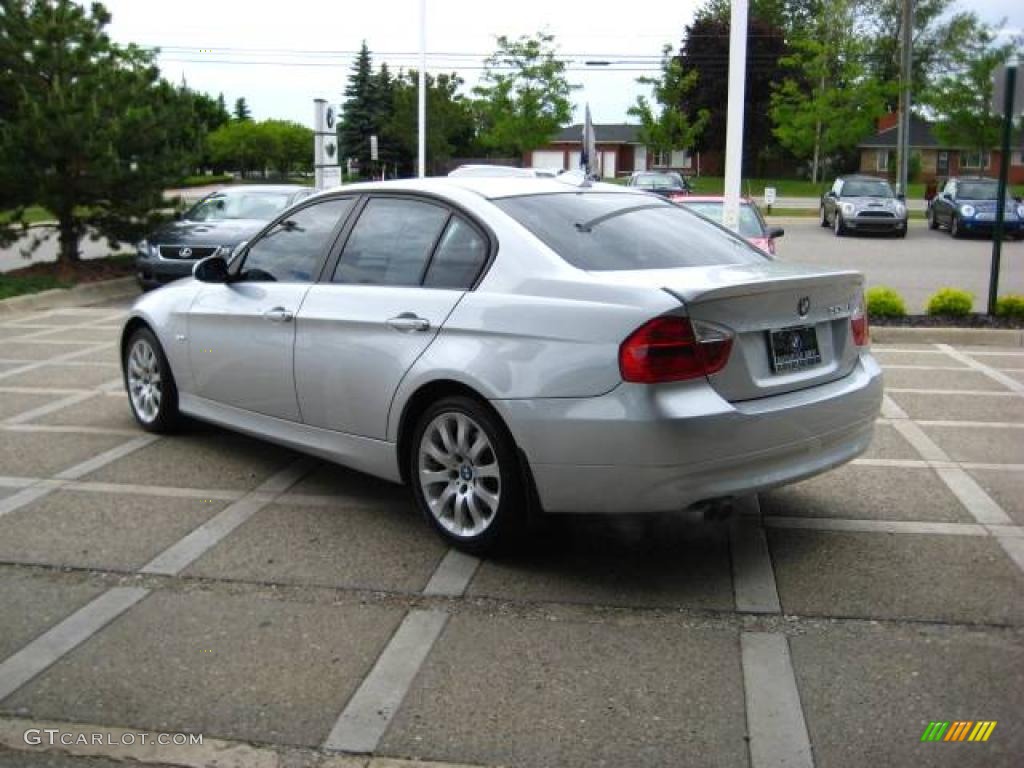 2007 3 Series 328xi Sedan - Titanium Silver Metallic / Black photo #6