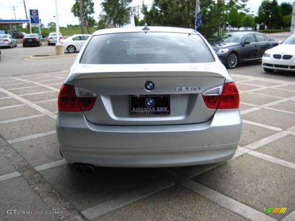 2007 3 Series 328xi Sedan - Titanium Silver Metallic / Black photo #7