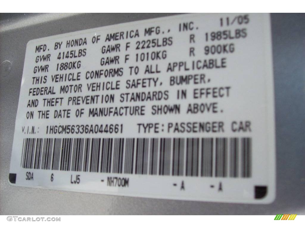 2006 Accord SE Sedan - Alabaster Silver Metallic / Gray photo #24