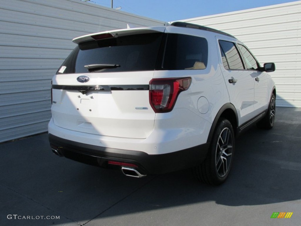 2016 Explorer Sport 4WD - White Platinum Metallic Tri-Coat / Ebony Black photo #4