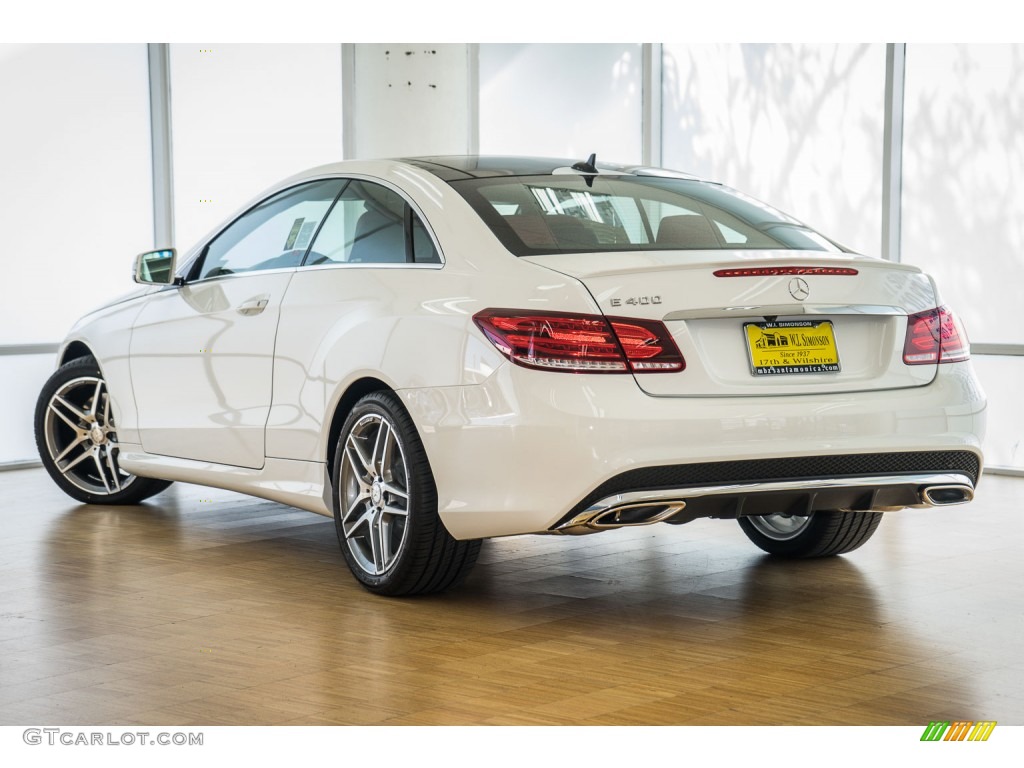 2016 E 400 Coupe - Polar White / Red/Black photo #3