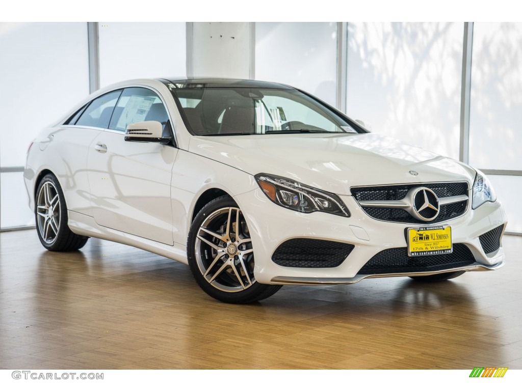2016 E 400 Coupe - Polar White / Red/Black photo #12