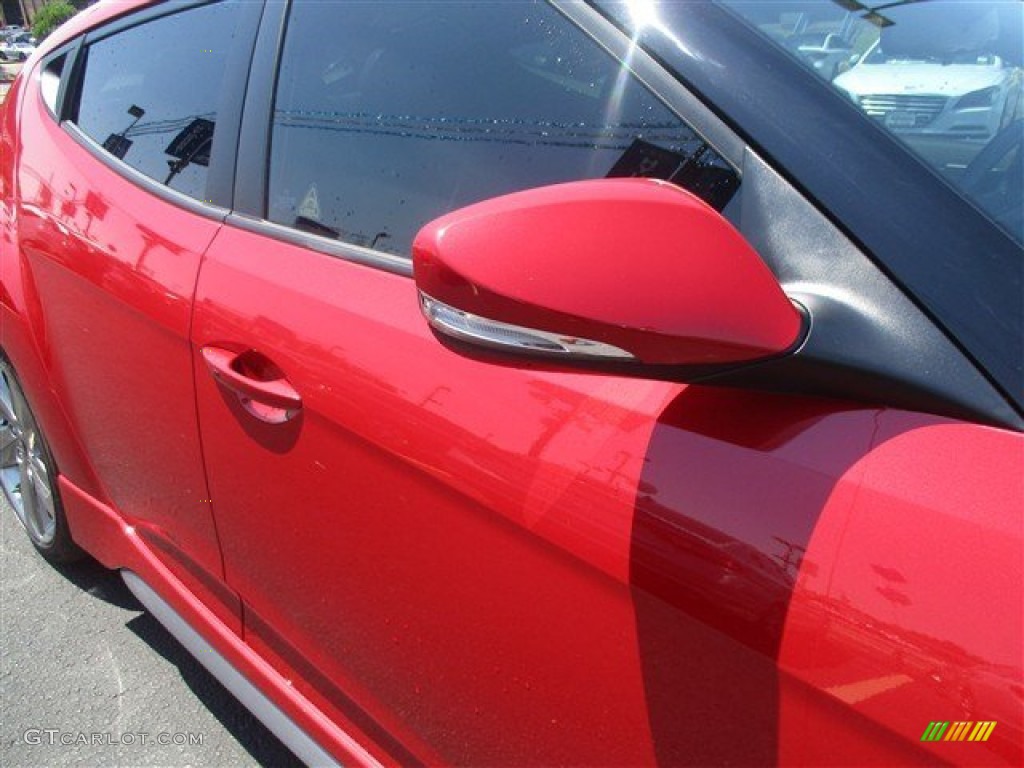 2015 Veloster Turbo - Boston Red / Black photo #3