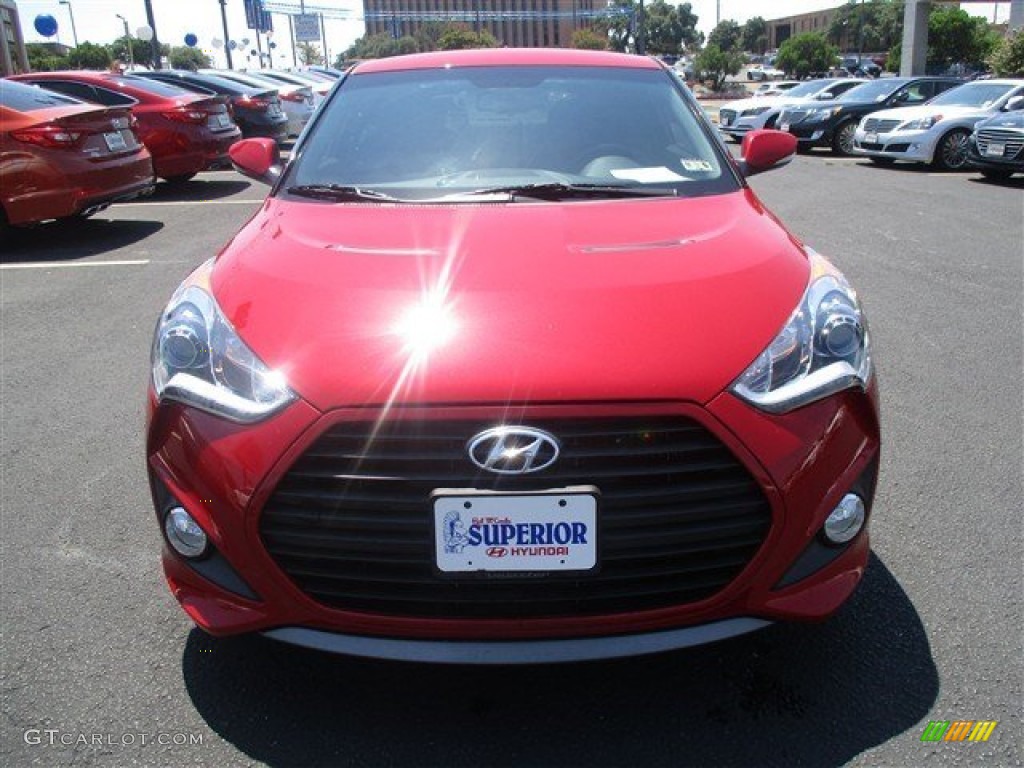 2015 Veloster Turbo - Boston Red / Black photo #4