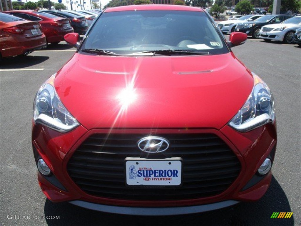 2015 Veloster Turbo - Boston Red / Black photo #5