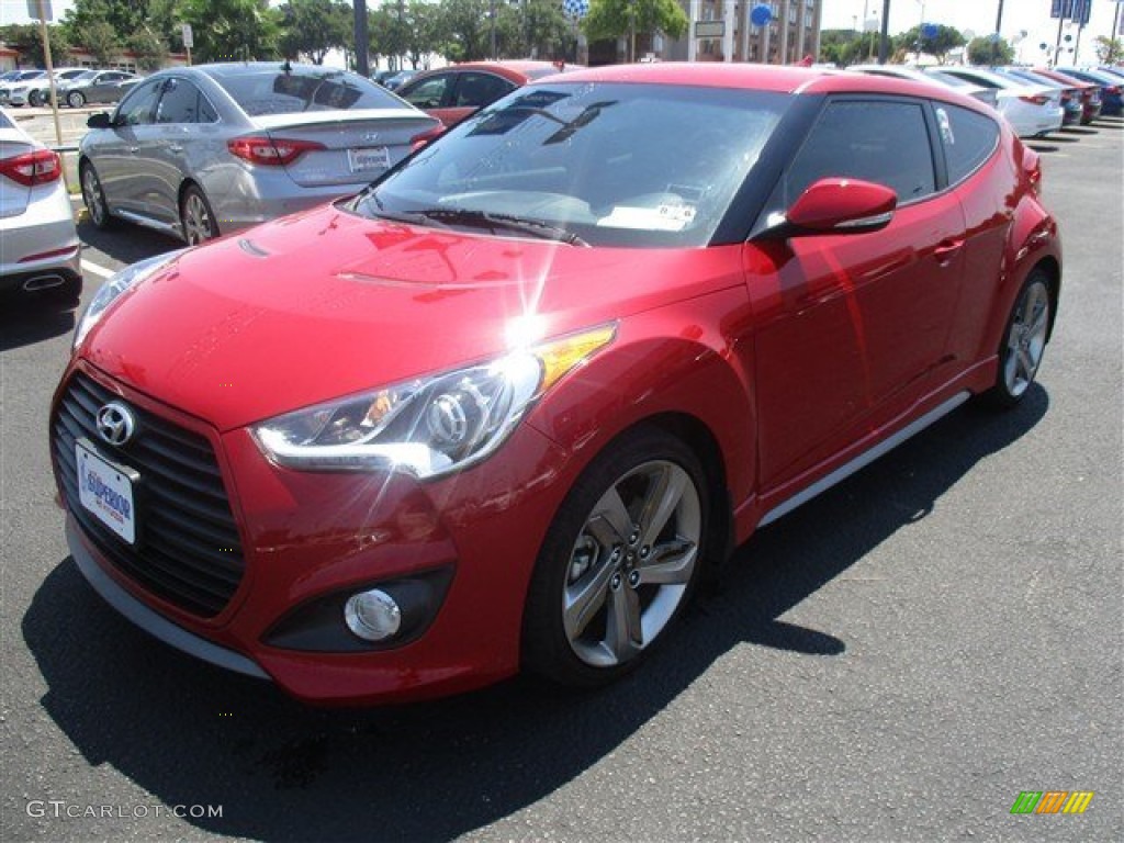 2015 Veloster Turbo - Boston Red / Black photo #6