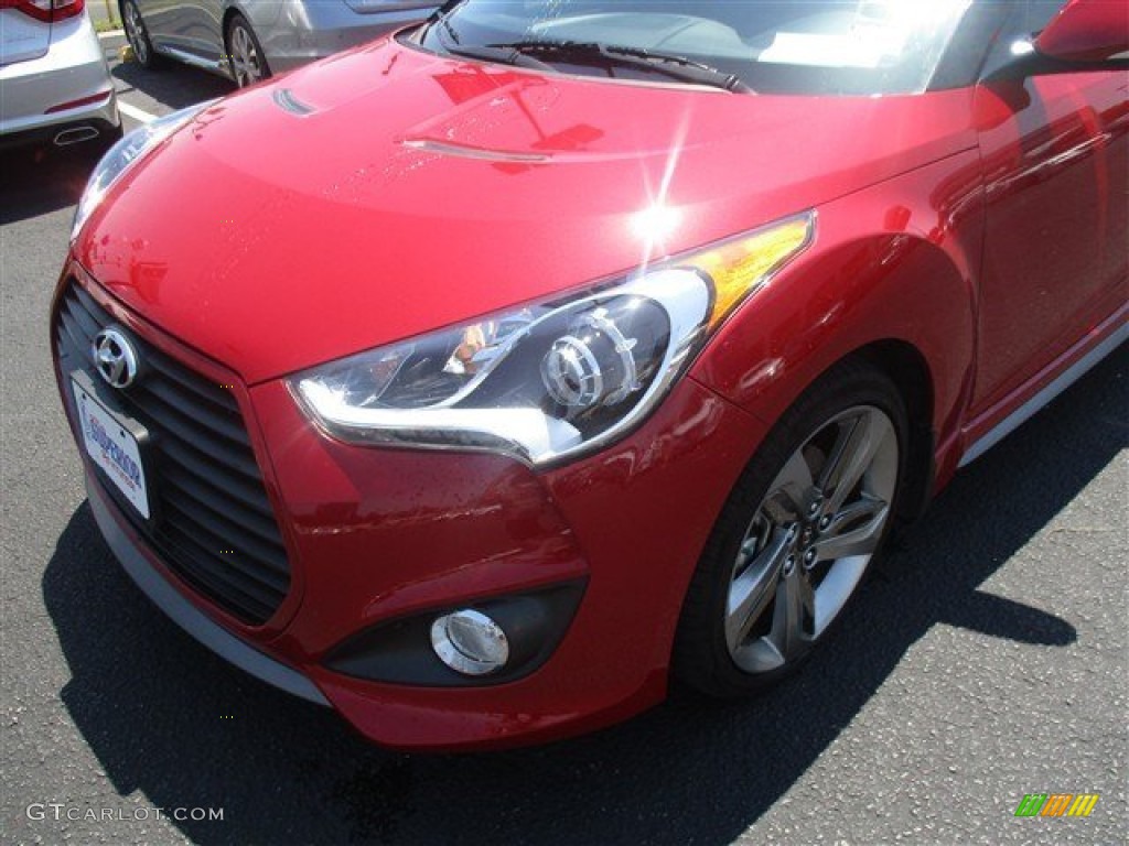 2015 Veloster Turbo - Boston Red / Black photo #7