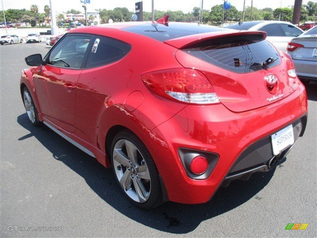 2015 Veloster Turbo - Boston Red / Black photo #8
