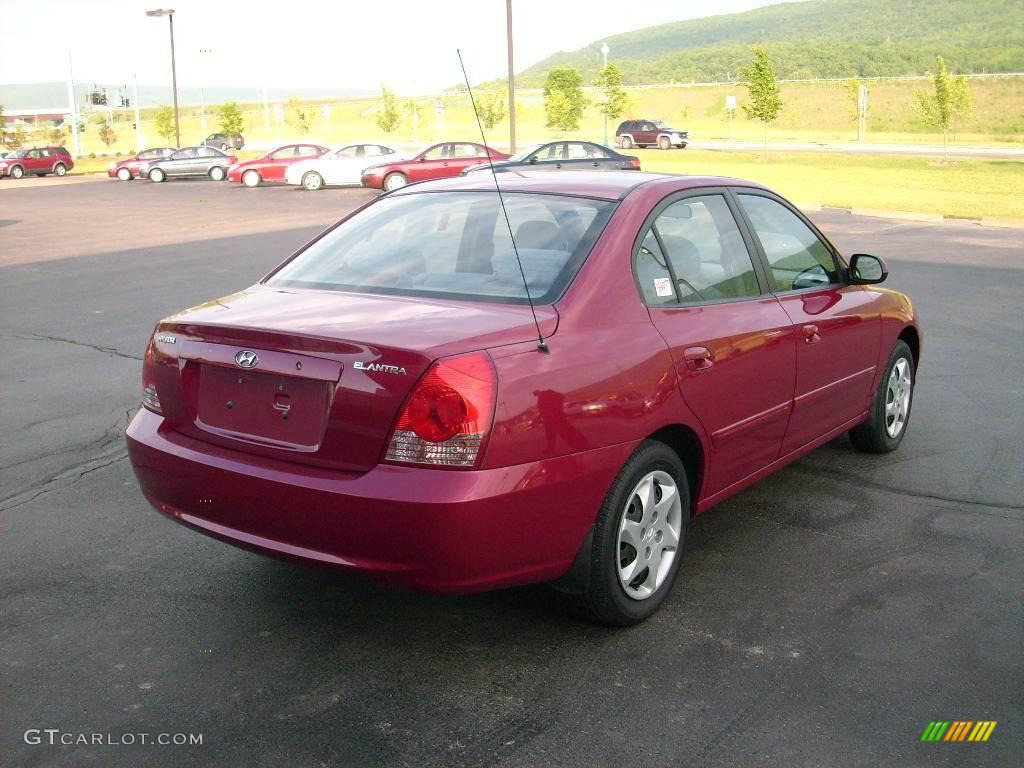 2006 Elantra GLS Sedan - Electric Red / Gray photo #7