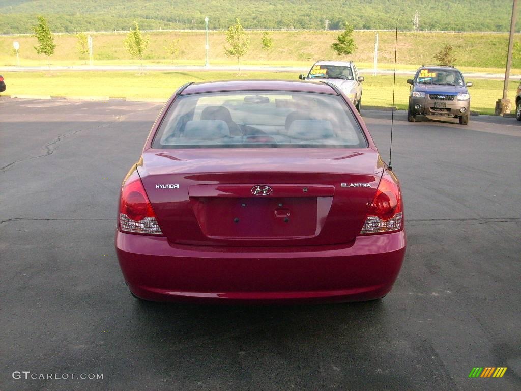 2006 Elantra GLS Sedan - Electric Red / Gray photo #8
