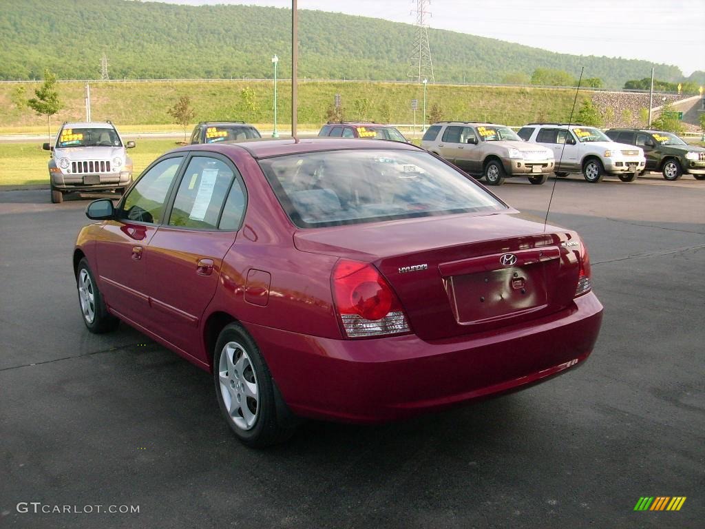 2006 Elantra GLS Sedan - Electric Red / Gray photo #9