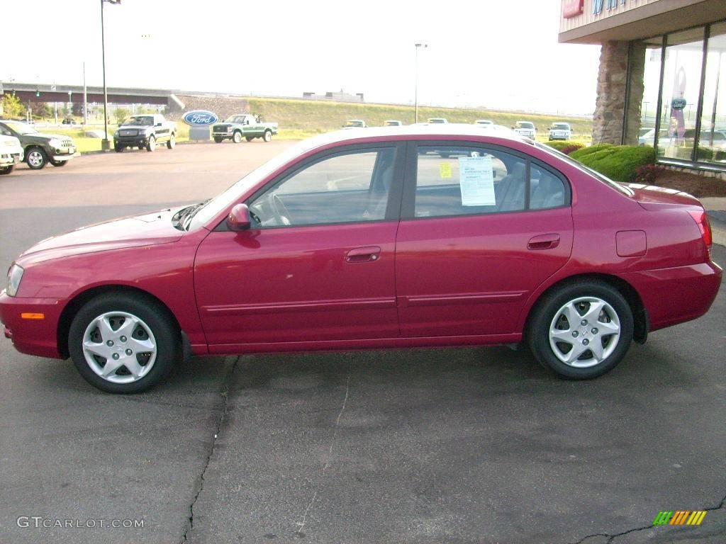 2006 Elantra GLS Sedan - Electric Red / Gray photo #11