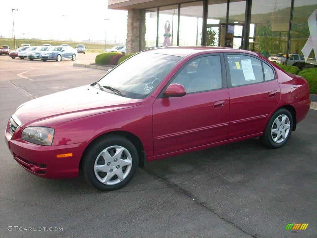 2006 Elantra GLS Sedan - Electric Red / Gray photo #12