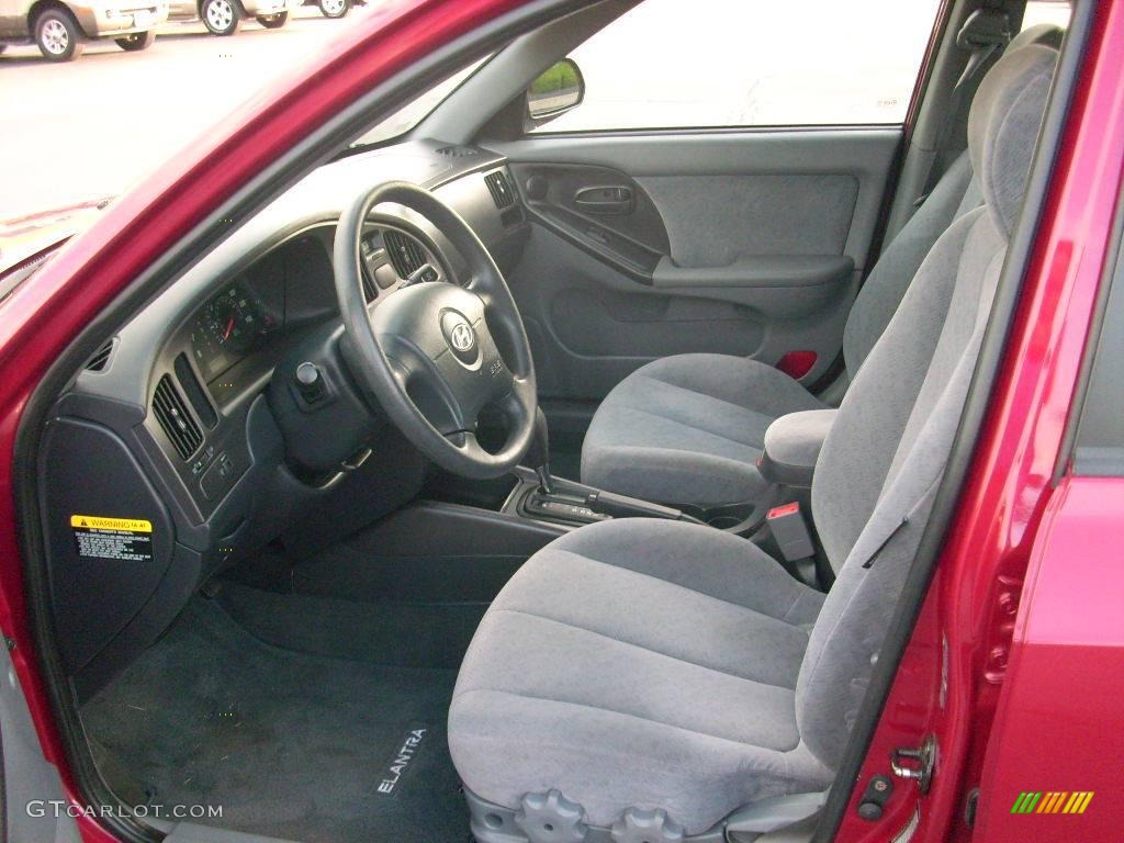 2006 Elantra GLS Sedan - Electric Red / Gray photo #16