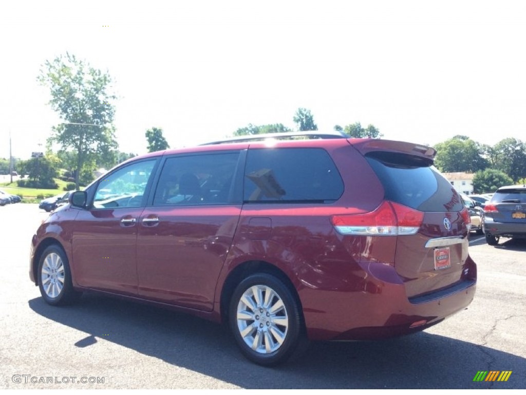 2012 Sienna Limited AWD - Salsa Red Pearl / Light Gray photo #6