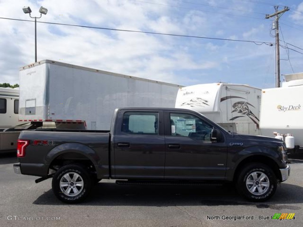 2015 F150 XL SuperCrew 4x4 - Magnetic Metallic / Medium Earth Gray photo #6