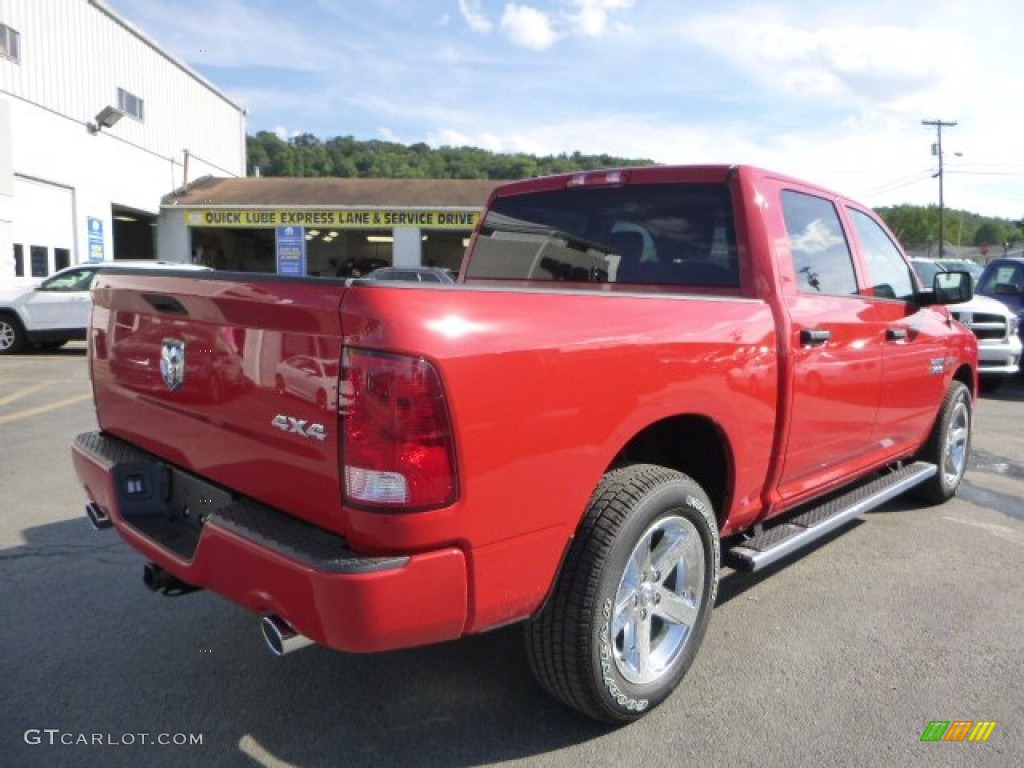 2015 1500 Express Crew Cab 4x4 - Flame Red / Black/Diesel Gray photo #7