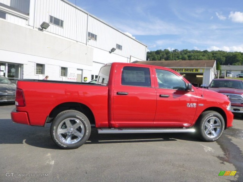 2015 1500 Express Crew Cab 4x4 - Flame Red / Black/Diesel Gray photo #8