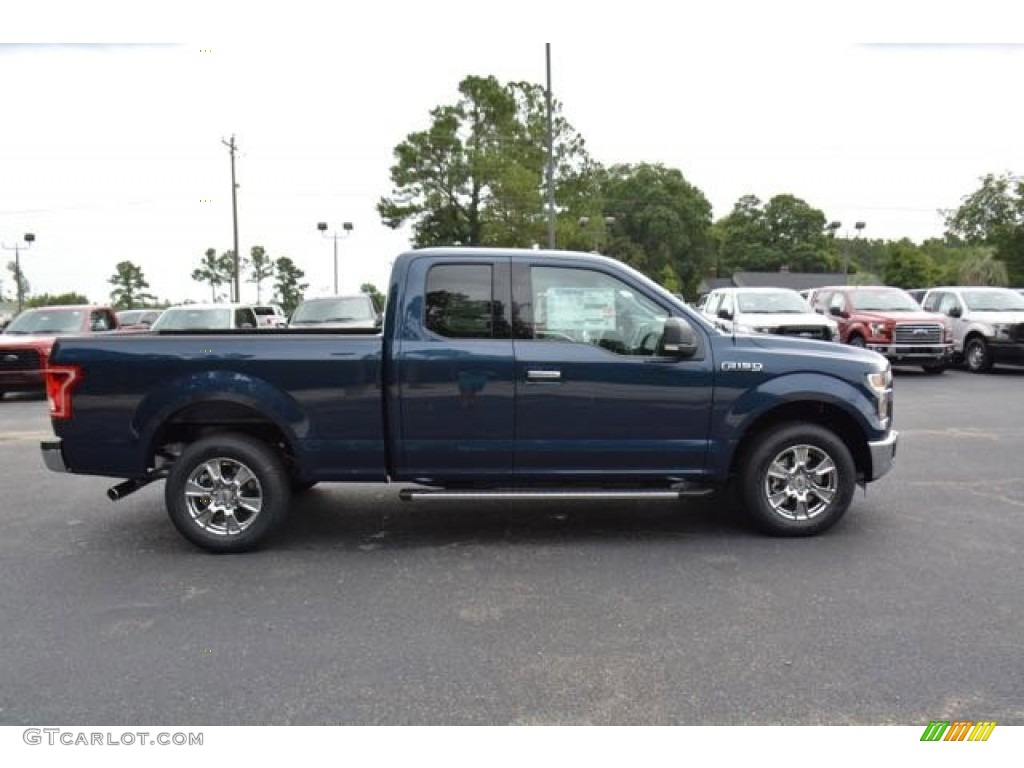 2015 F150 XLT SuperCab - Blue Jeans Metallic / Medium Earth Gray photo #4