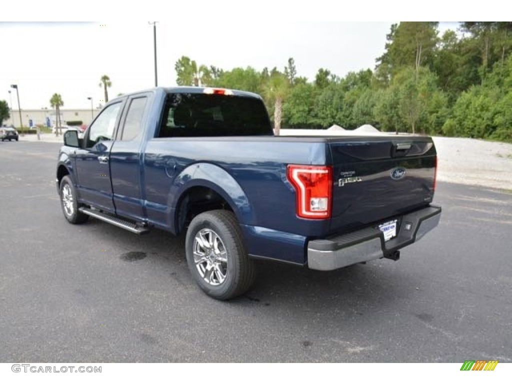 2015 F150 XLT SuperCab - Blue Jeans Metallic / Medium Earth Gray photo #7