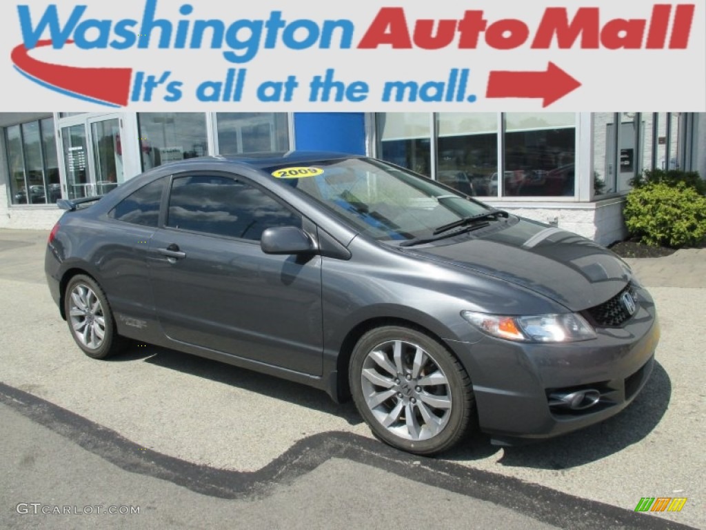 2009 Civic Si Coupe - Polished Metal Metallic / Black photo #1