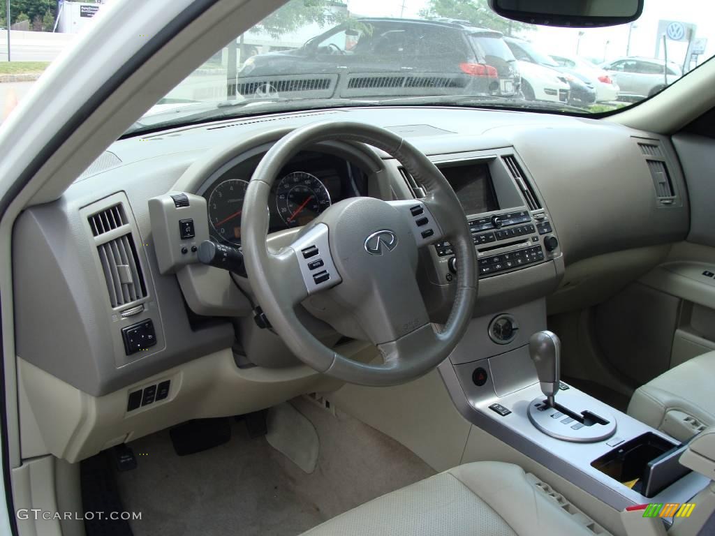 2005 FX 35 AWD - Ivory Pearl White / Willow photo #8