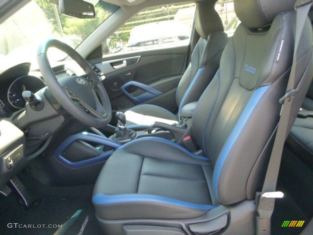 Black Interior 2013 Hyundai Veloster Turbo Photo #106115344