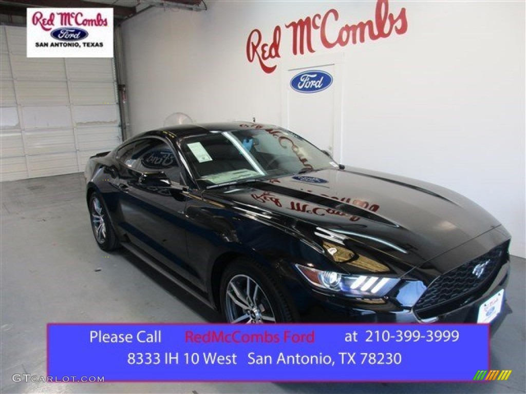 2015 Mustang EcoBoost Premium Coupe - Black / Ebony photo #1