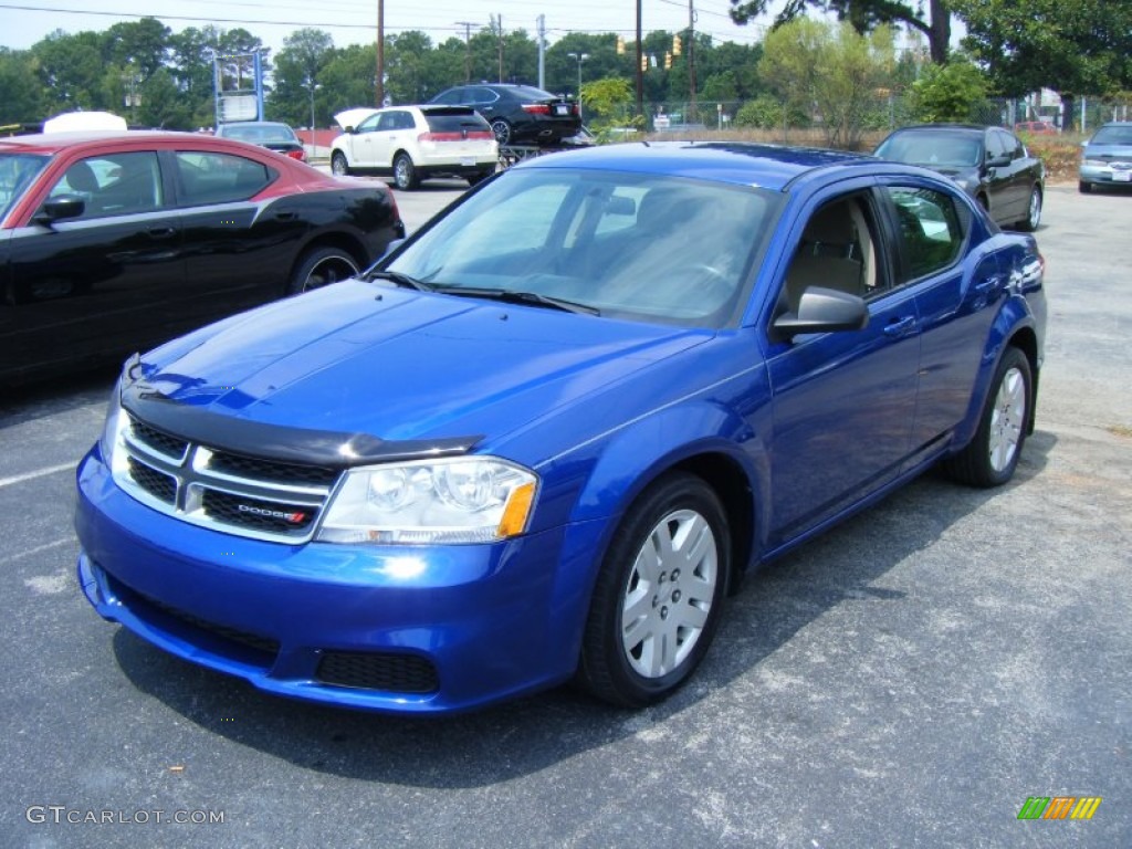 2013 Avenger SE - Blue Streak Pearl / Black/Light Frost Beige photo #1