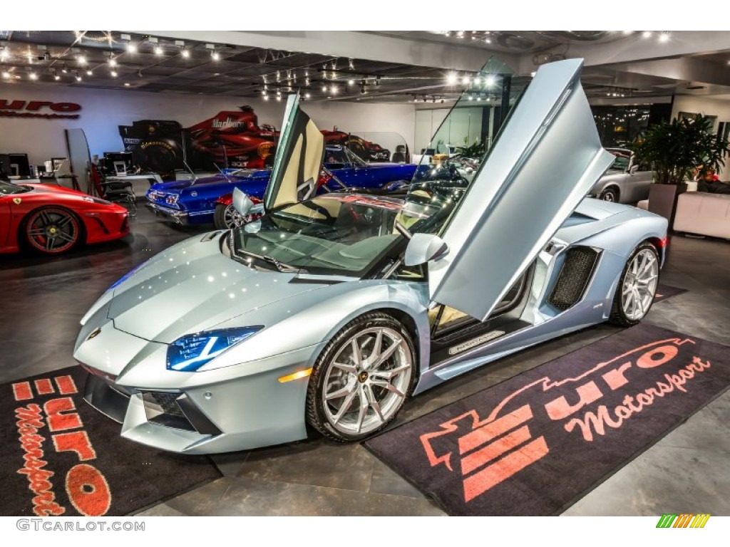 2013 Aventador LP 700-4 Roadster - Azzuro Thetis Metallic (Blue Silver Metallic) / Sabbia Nefertem photo #1