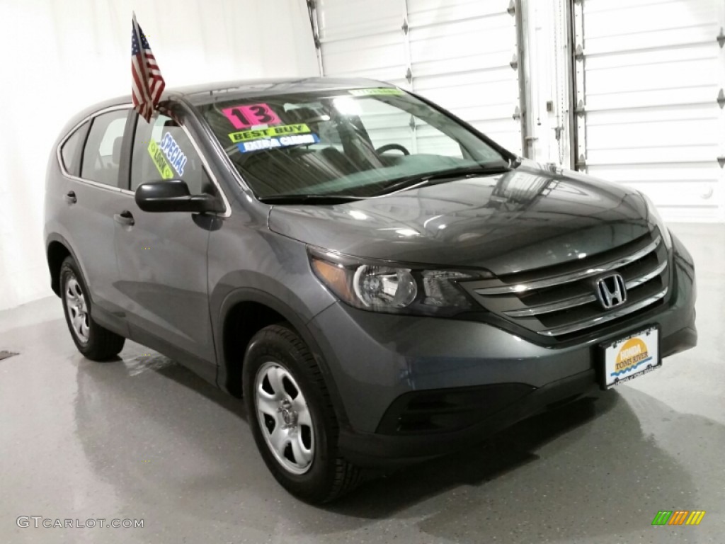 2013 CR-V LX AWD - Polished Metal Metallic / Gray photo #3