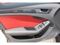 Black/Magma Red 2016 Audi S4 Prestige 3.0 TFSI quattro Door Panel