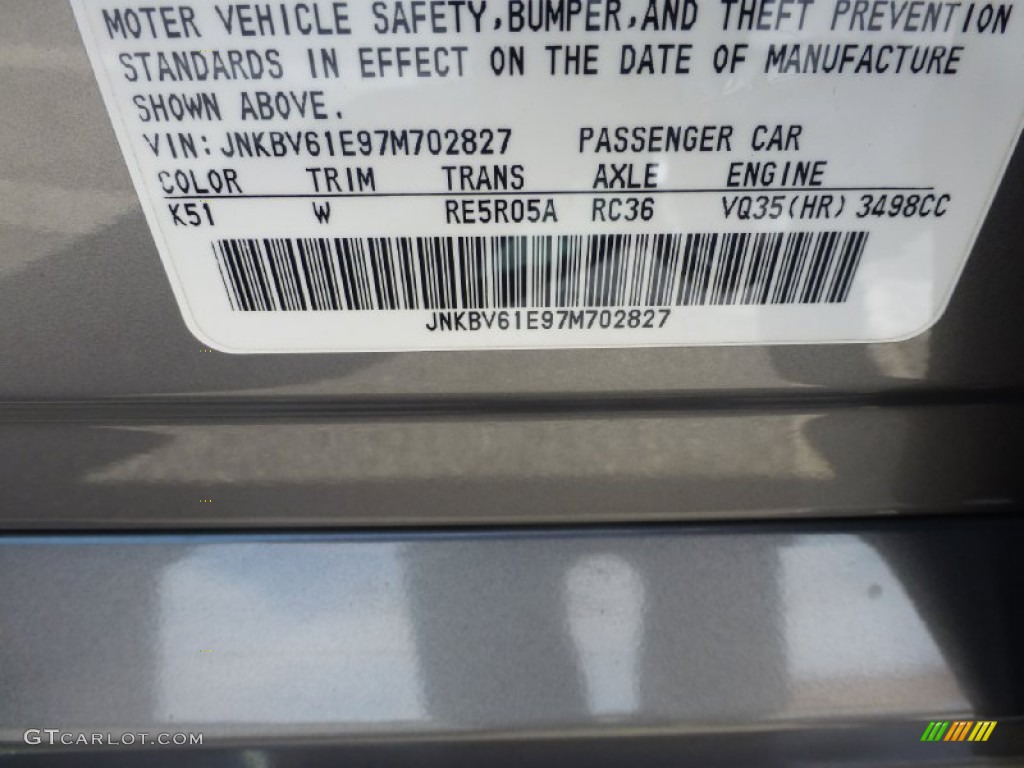 2007 G 35 Journey Sedan - Platinum Graphite Metallic / Stone Gray photo #19