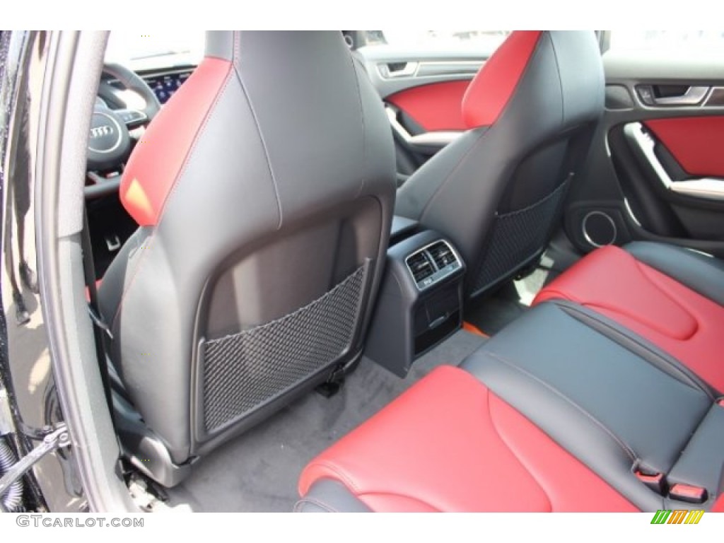 Black/Magma Red Interior 2016 Audi S4 Prestige 3.0 TFSI quattro Photo #106120860