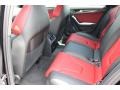 2016 Audi S4 Black/Magma Red Interior Rear Seat Photo