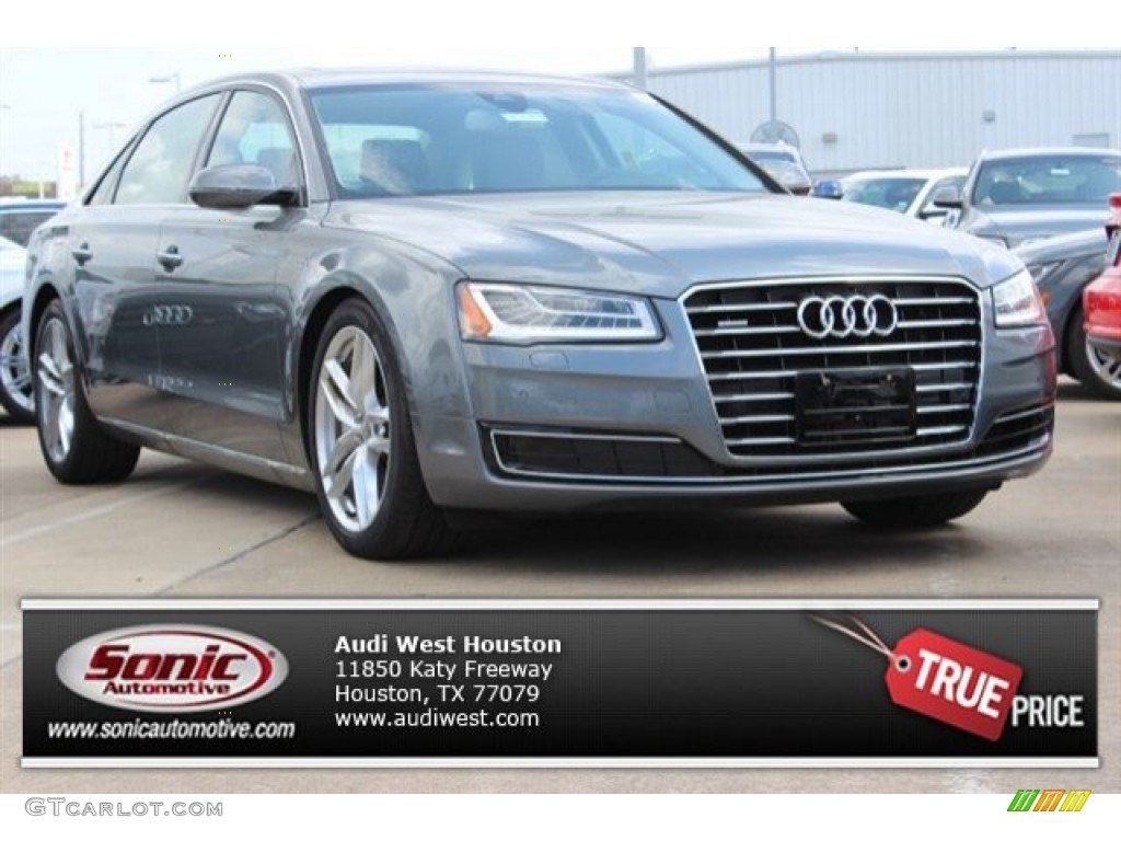 2015 A8 L 4.0T quattro - Monsoon Gray Metallic / Black photo #1