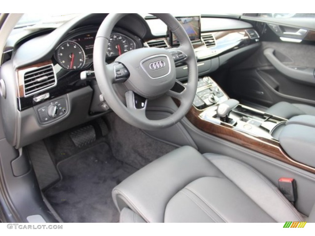 2015 A8 L 4.0T quattro - Monsoon Gray Metallic / Black photo #14