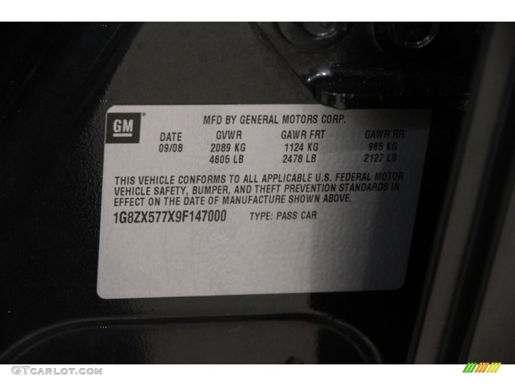 2009 Aura XR V6 - Carbon Flash Metallic / Black photo #15