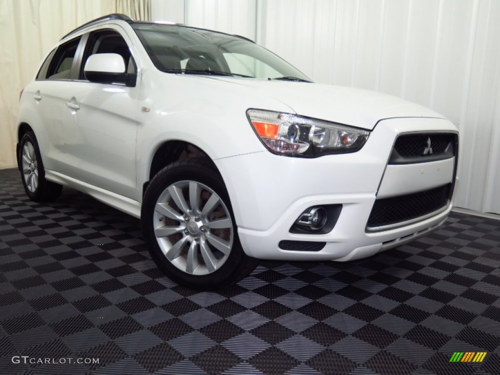 2011 Outlander Sport SE 4WD - Diamond White Pearl / Black photo #1