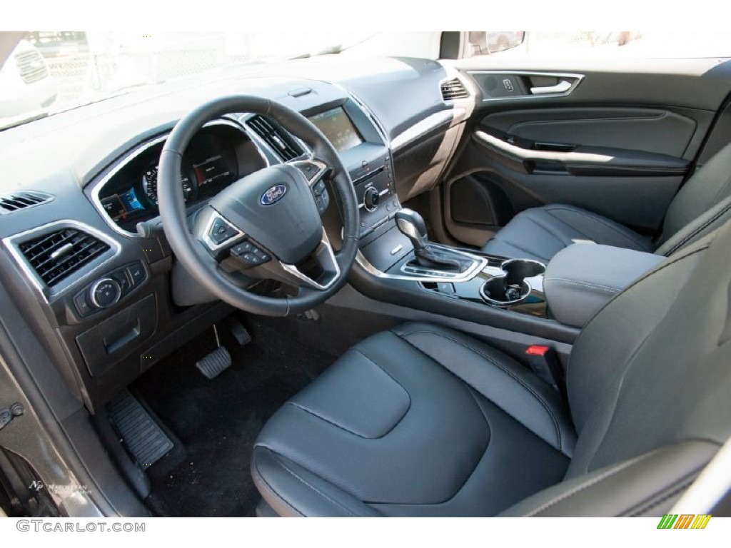 Ebony Interior 2015 Ford Edge Titanium AWD Photo #106127388