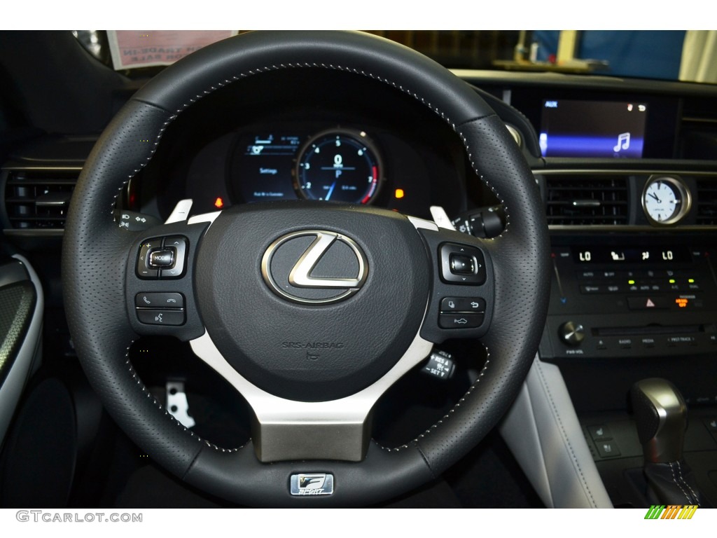 2015 Lexus RC 350 F Sport Stratus Gray Steering Wheel Photo #106128102