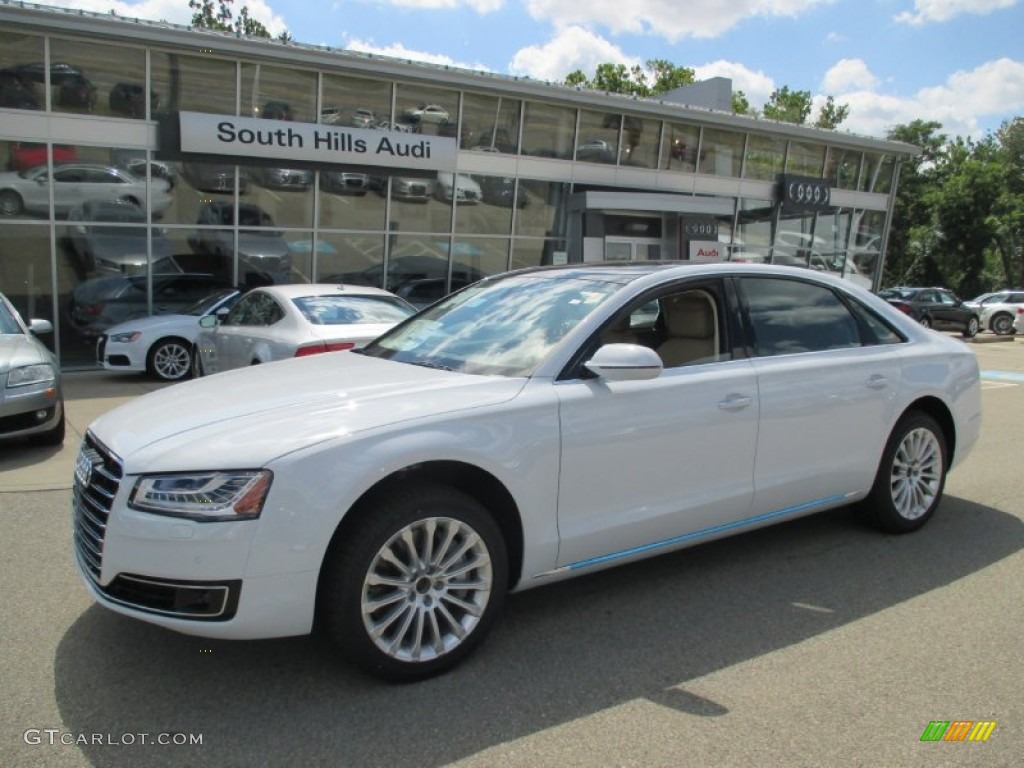 2016 A8 L 3.0T quattro - Ibis White / Diamond Stitched Velvet Beige Balao Brown photo #1