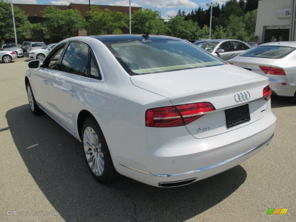 2016 A8 L 3.0T quattro - Ibis White / Diamond Stitched Velvet Beige Balao Brown photo #4