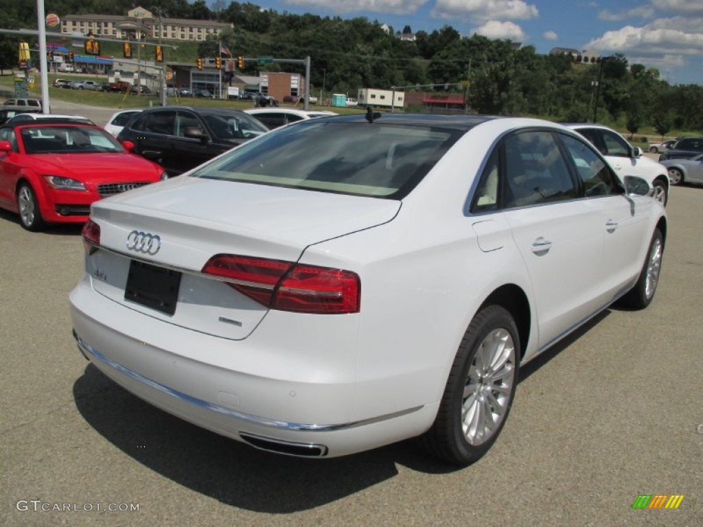 2016 A8 L 3.0T quattro - Ibis White / Diamond Stitched Velvet Beige Balao Brown photo #8