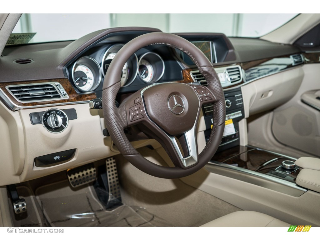 Silk Beige/Espresso Brown Interior 2016 Mercedes-Benz E 350 Sedan Photo #106137442
