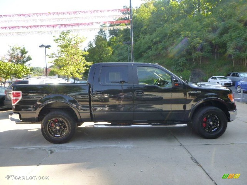 2010 F150 Lariat SuperCrew 4x4 - Tuxedo Black / Tan photo #10