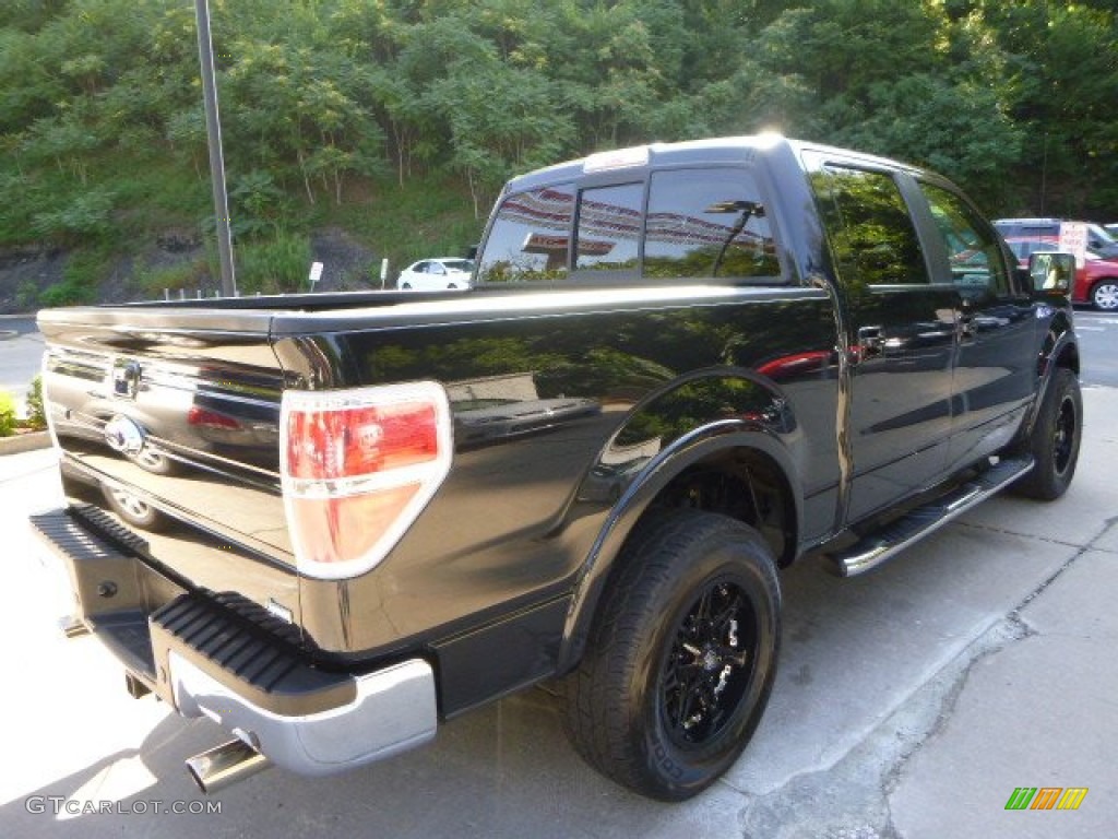 2010 F150 Lariat SuperCrew 4x4 - Tuxedo Black / Tan photo #13