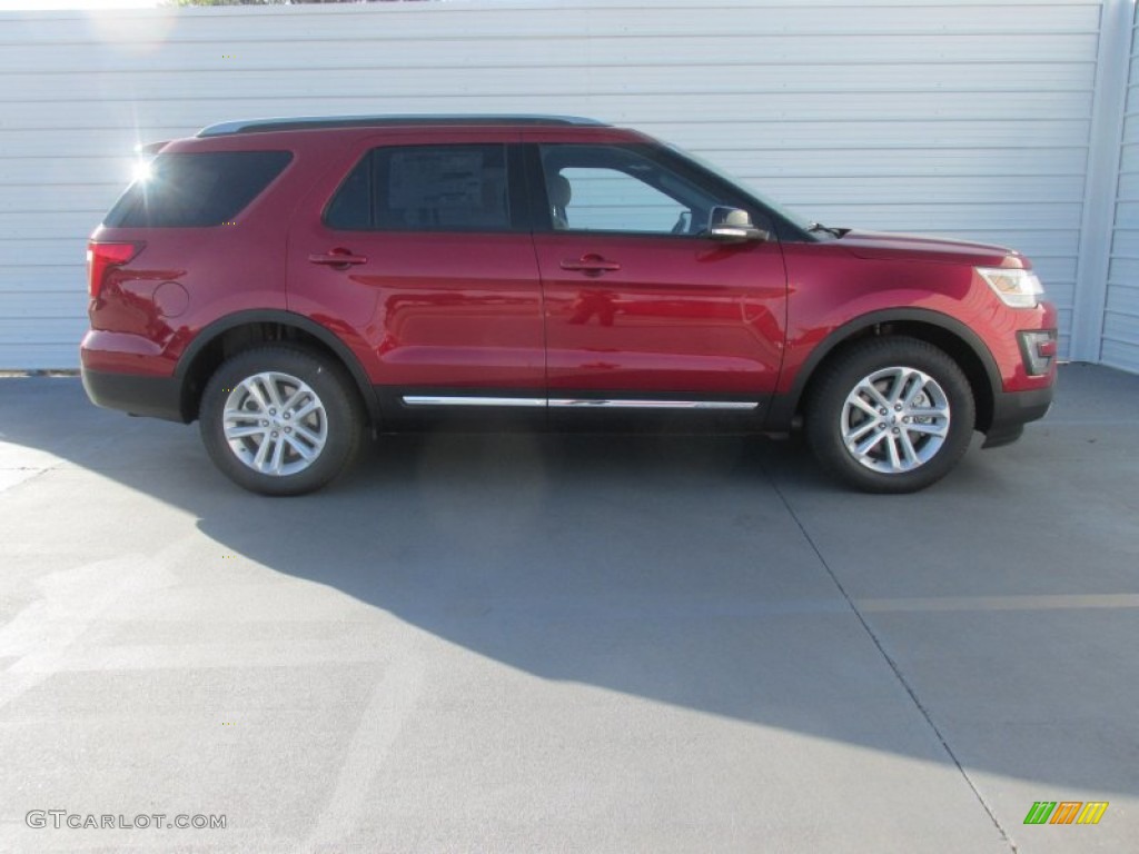 2016 Explorer XLT - Ruby Red Metallic Tri-Coat / Medium Light Camel photo #3